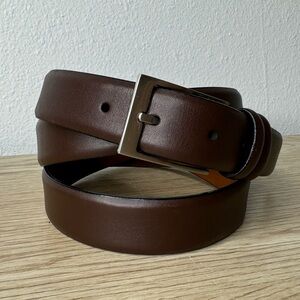 Mens Wearhouse Brown Full Grain‎ Leather Belt Mens Size 50 / 125 Like New